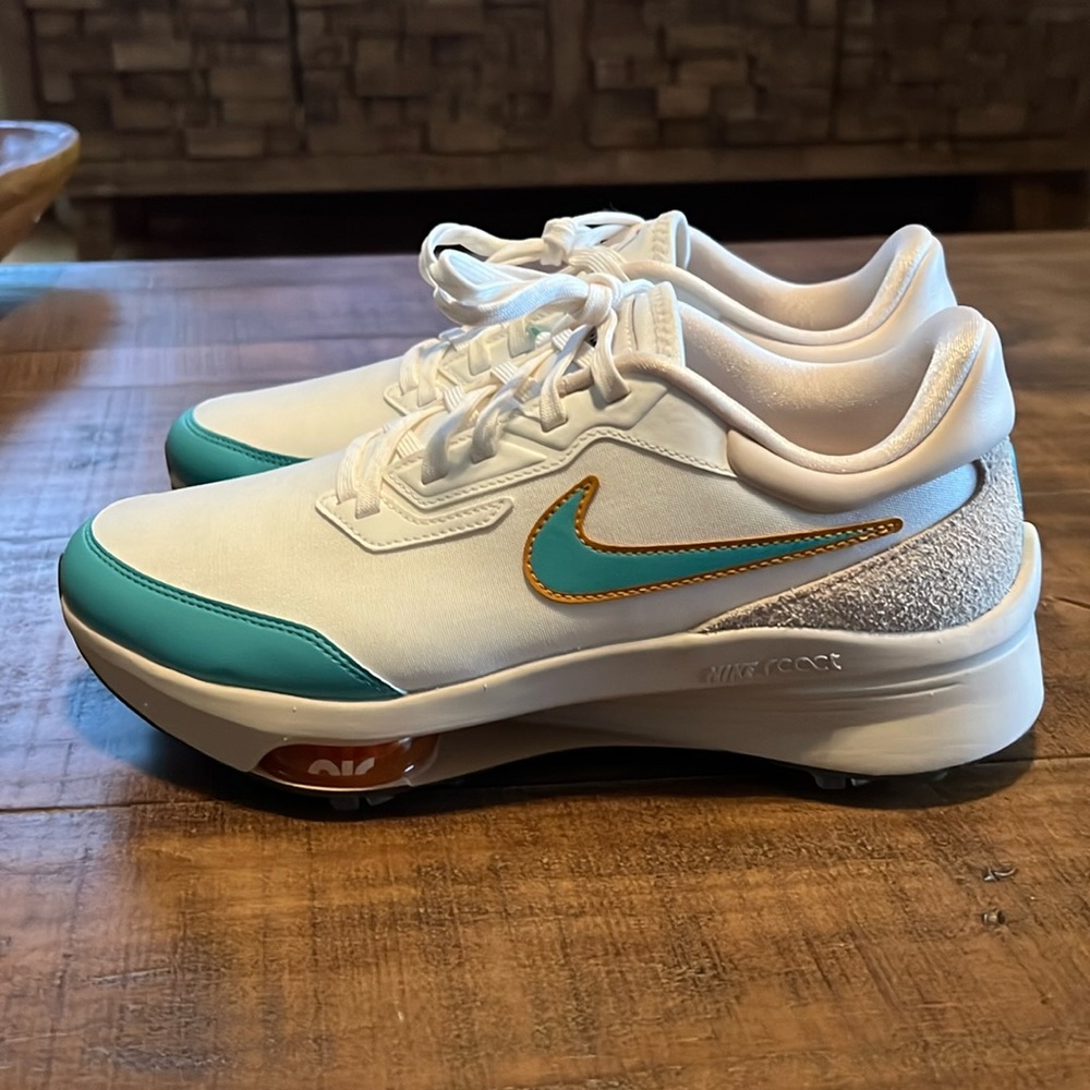 Nike Air Zoom Infinity Tour Golf sneakers sail tan, teal. New